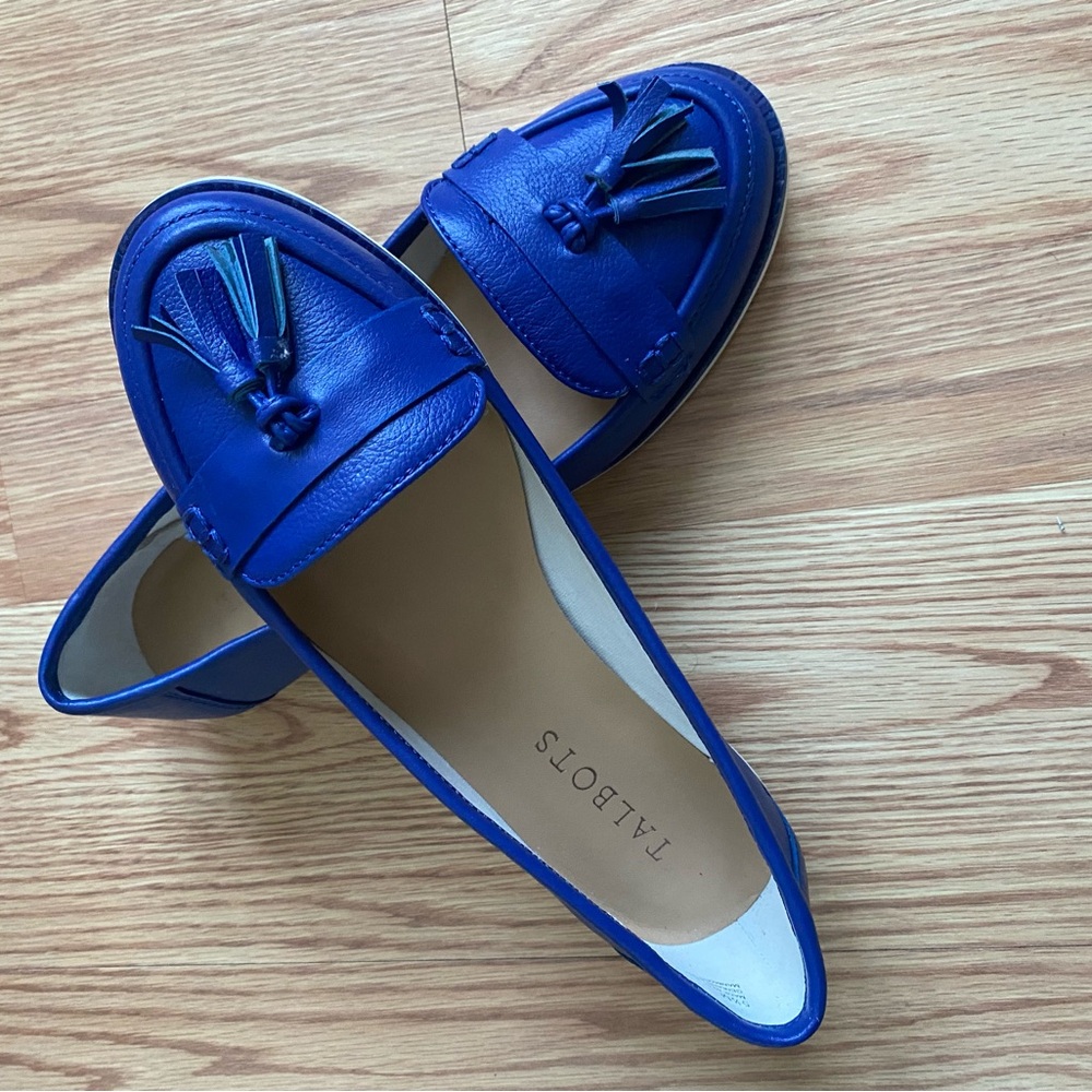 Talbots Vibrant Blue Tassel Loafers